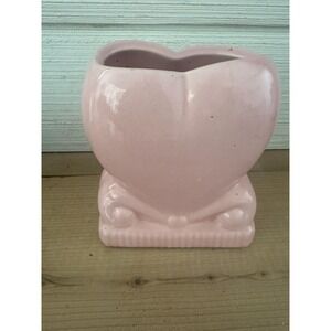 Vintage Pink Heart Planter